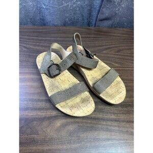 FitFlop Sandals Wedge Women’s Size 9, Micro-Wobbleboard Comfort Brown
